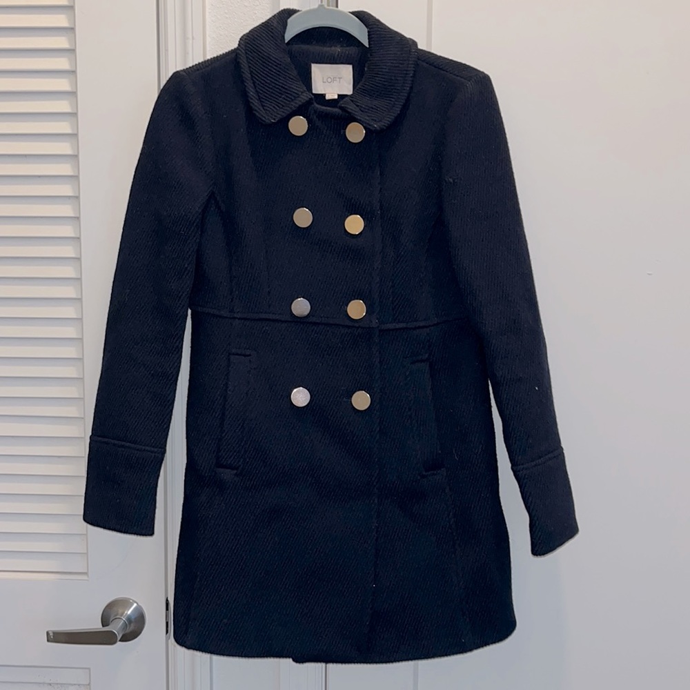 Loft Wool Navy Blue Peacoat